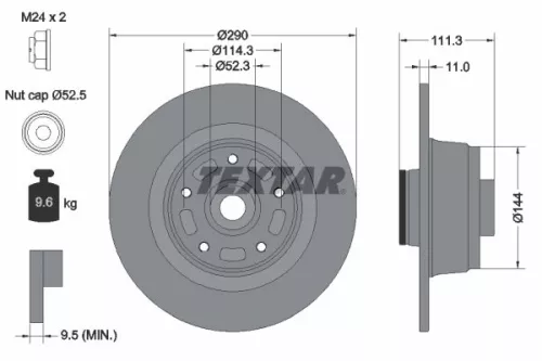 TEXTAR TEXTAR 92309003 1x TEXTAR 92309003 Brake Disc 