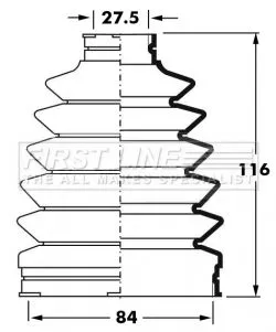 FIRST LINE FIRST LINE FCB6017  FIRST LINE Drive Shaft Cv Boot Kit 
