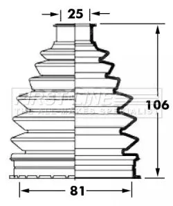 FIRST LINE FIRST LINE FCB6020  FIRST LINE Drive Shaft Cv Boot Kit 