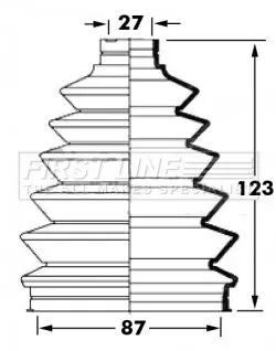 FIRST LINE FIRST LINE FCB6022  FIRST LINE Drive Shaft Cv Boot Kit 