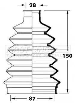 FIRST LINE FIRST LINE FCB6023  FIRST LINE Drive Shaft Cv Boot Kit 