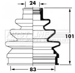  FIRST LINE Drive Shaft Cv Boot Kit