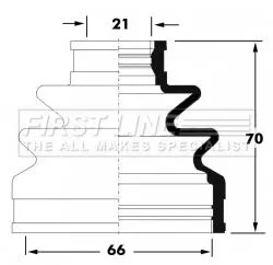 FIRST LINE FIRST LINE FCB6040  FIRST LINE Drive Shaft Cv Boot Kit 