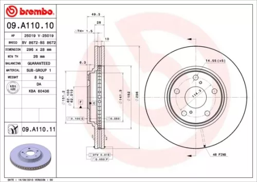 ABS ABS 11011 ABS 11011 Brake Disc 
