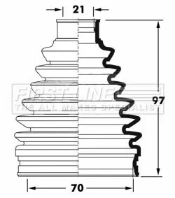 FIRST LINE FIRST LINE FCB6066  FIRST LINE Drive Shaft Cv Boot Kit 
