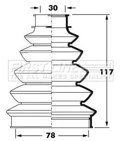 FIRST LINE FIRST LINE FCB6070  FIRST LINE Drive Shaft Cv Boot Kit 