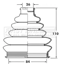 FIRST LINE FIRST LINE FCB6071  FIRST LINE Drive Shaft Cv Boot Kit 