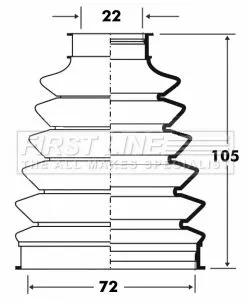 FIRST LINE FIRST LINE FCB6073  FIRST LINE Drive Shaft Cv Boot Kit 