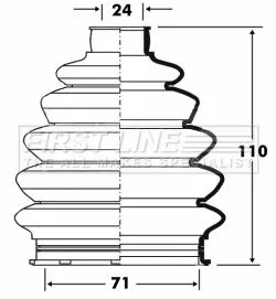  FIRST LINE Drive Shaft Cv Boot Kit