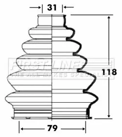 FIRST LINE FIRST LINE FCB6082  FIRST LINE Drive Shaft Cv Boot Kit 