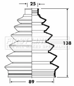  FIRST LINE Drive Shaft Cv Boot Kit