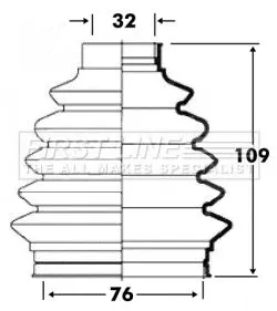 FIRST LINE FIRST LINE FCB6091  FIRST LINE Drive Shaft Cv Boot Kit 