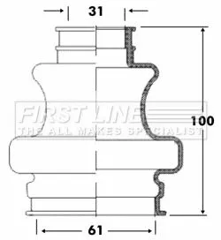 FIRST LINE FIRST LINE FCB6092  FIRST LINE Drive Shaft Cv Boot Kit 