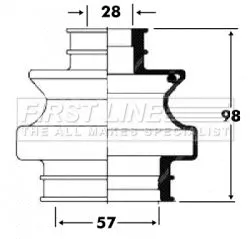 FIRST LINE FIRST LINE FCB6093  FIRST LINE Drive Shaft Cv Boot Kit 