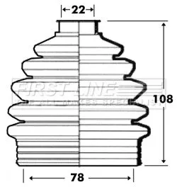 FIRST LINE FIRST LINE FCB6098  FIRST LINE Drive Shaft Cv Boot Kit 