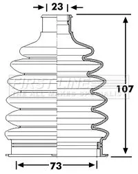 FIRST LINE FIRST LINE FCB6109  FIRST LINE Drive Shaft Cv Boot Kit 