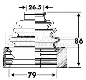 FIRST LINE FIRST LINE FCB6110  FIRST LINE Drive Shaft Cv Boot Kit 
