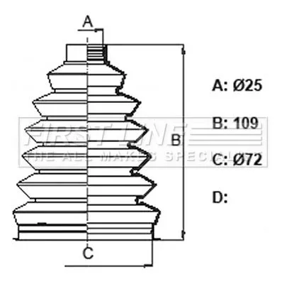  FIRST LINE Drive Shaft Cv Boot Kit