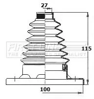 FIRST LINE FIRST LINE (FCB6134)  FIRST LINE Drive Shaft Cv Boot Kit 
