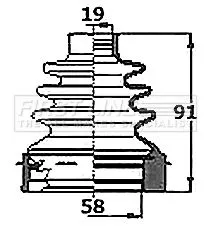  FIRST LINE Drive Shaft Cv Boot Kit