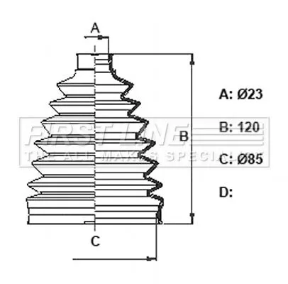 FIRST LINE FIRST LINE (FCB6148)  FIRST LINE Drive Shaft Cv Boot Kit 