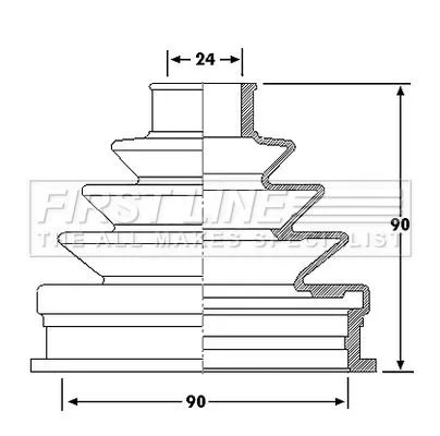 FIRST LINE FIRST LINE FCB6188  FIRST LINE Drive Shaft Cv Boot Kit 