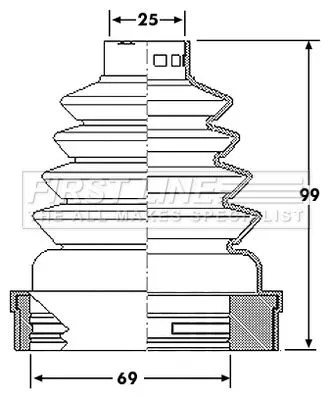  FIRST LINE Drive Shaft Cv Boot Kit