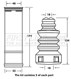FIRST LINE FIRST LINE FPK7084  FIRST LINE Dust Cover Kit shock absorber 