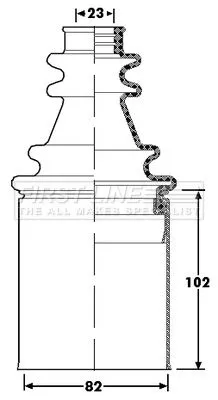  FIRST LINE Drive Shaft Cv Boot Kit