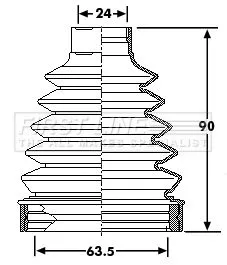  FIRST LINE Drive Shaft Cv Boot Kit
