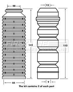 FIRST LINE FIRST LINE FPK7086  FIRST LINE Dust Cover Kit shock absorber 