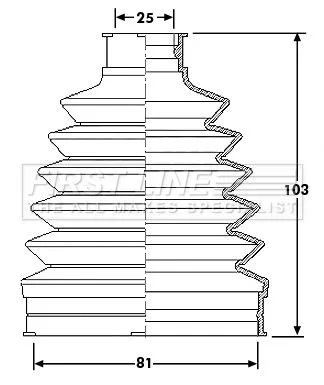  FIRST LINE Drive Shaft Cv Boot Kit