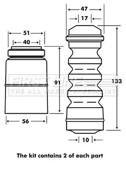  FIRST LINE Dust Cover Kit shock absorber