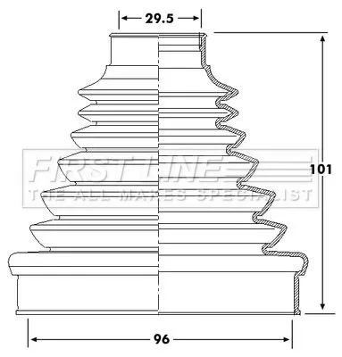 FIRST LINE FIRST LINE FCB6220  FIRST LINE Drive Shaft Cv Boot Kit 