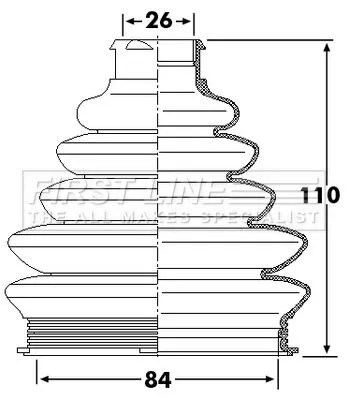  FIRST LINE Drive Shaft Cv Boot Kit