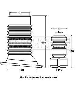 FIRST LINE FIRST LINE FPK7100  FIRST LINE Dust Cover Kit shock absorber 