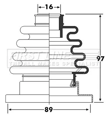  FIRST LINE Drive Shaft Cv Boot Kit