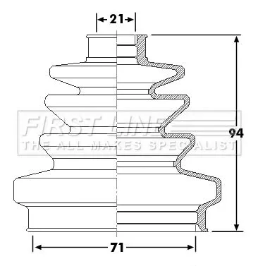 FIRST LINE FIRST LINE FCB6257  FIRST LINE Drive Shaft Cv Boot Kit 