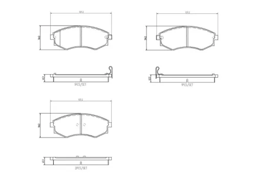ABS Brake Pad Set, disc brake (30097)