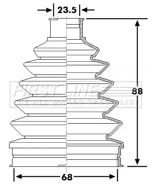  FIRST LINE Drive Shaft Cv Boot Kit