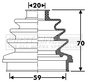 FIRST LINE FIRST LINE FCB6281  FIRST LINE Drive Shaft Cv Boot Kit 