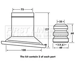 FIRST LINE FIRST LINE FPK7105  FIRST LINE Dust Cover Kit shock absorber 