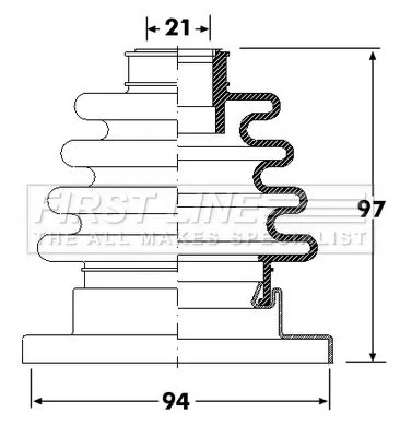 FIRST LINE FIRST LINE FCB6295  FIRST LINE Drive Shaft Cv Boot Kit 