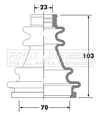  FIRST LINE Drive Shaft Cv Boot Kit