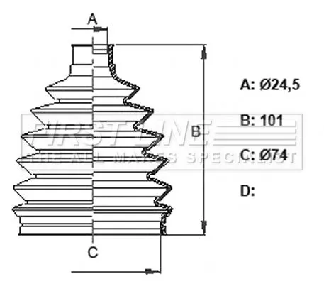  FIRST LINE Drive Shaft Cv Boot Kit