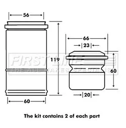 FIRST LINE FIRST LINE FPK7117  FIRST LINE Dust Cover Kit shock absorber 