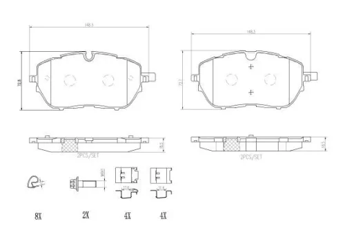 ABS Brake Pad Set, disc brake (61128)