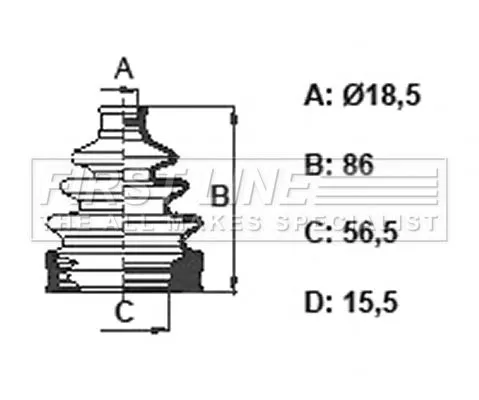  FIRST LINE Drive Shaft Cv Boot Kit