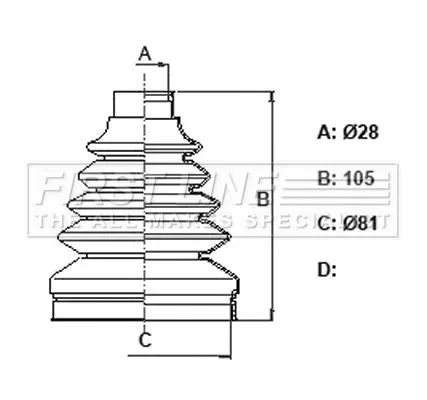  FIRST LINE Drive Shaft Cv Boot Kit