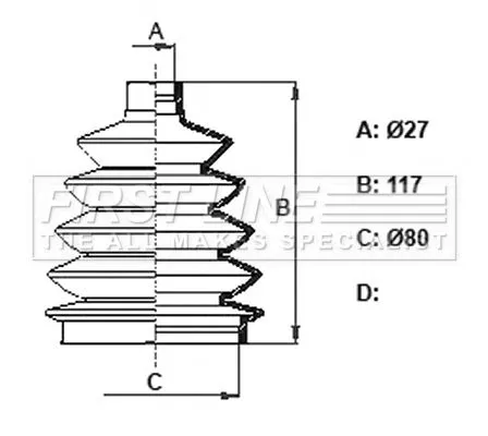  FIRST LINE Drive Shaft Cv Boot Kit